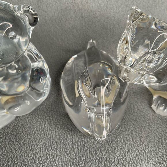 4 PRINCESS HOUSE PETS 24 % Lead Crystal Duck Frog Bear Rat Figurine SET‎ OF 4 - Picture 3 of 16